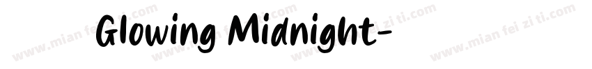 字体名称Glowing Midnight字体转换